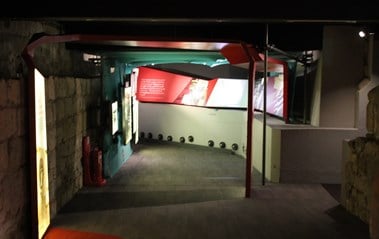 Image of the ramped entrance to the Undercroft Museum.