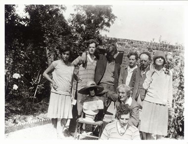 Members of the Bloomsbury group in the garden at Charleston