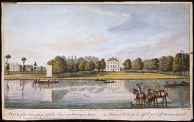 The Countess of Suffolk's House, coloured engraving, 1749