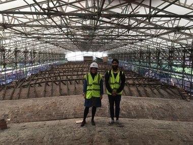 Historic England Placement students from the West Midlands office, visited Shrewsbury Flaxmill Maltings history and significance of the site.
