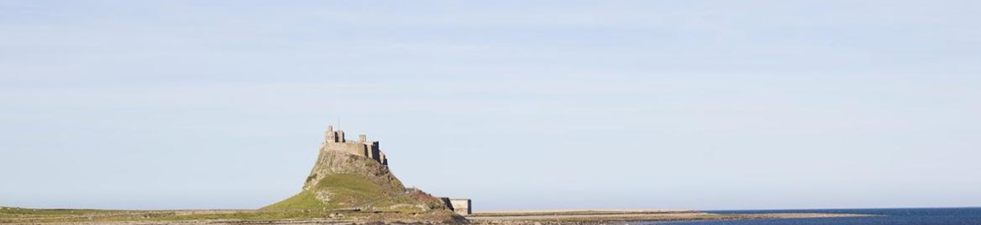 View of Lindisfarne Castle on Holy Island