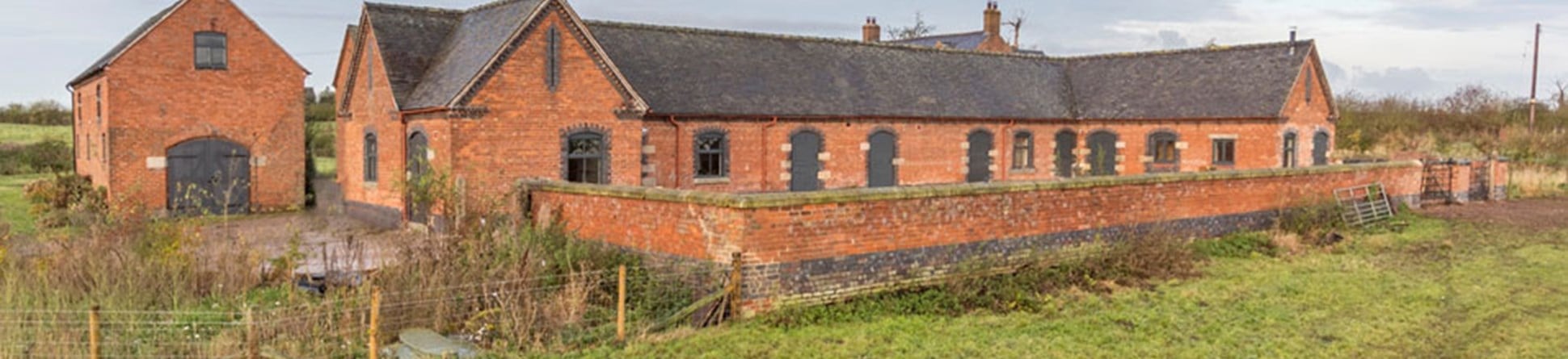 North Shropshire red brick farmstead shippon conversion.