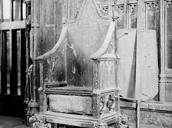Photograph of the Coronation Chair, St Edward the Confessor’s Chapel, Westminster Abbey, London,