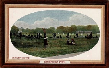 Picture of people watching a cricket match.