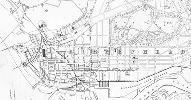 The gridiron plan for the development of Birkenhead