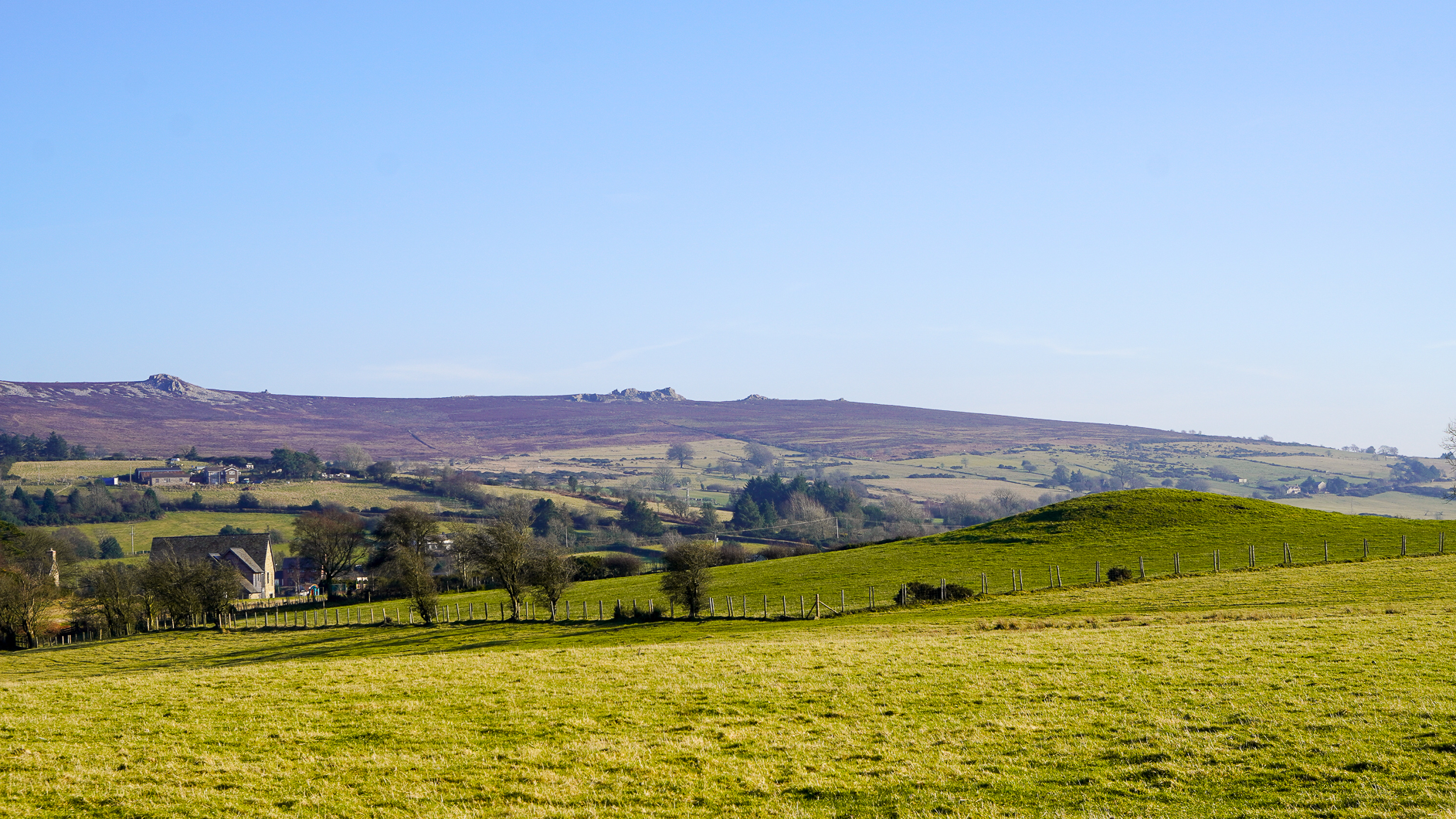 Photo taken at Nat. Grid Ref. SO 3479 9936 - at approx. 100m distance from the barrow and showing it in the landscape co