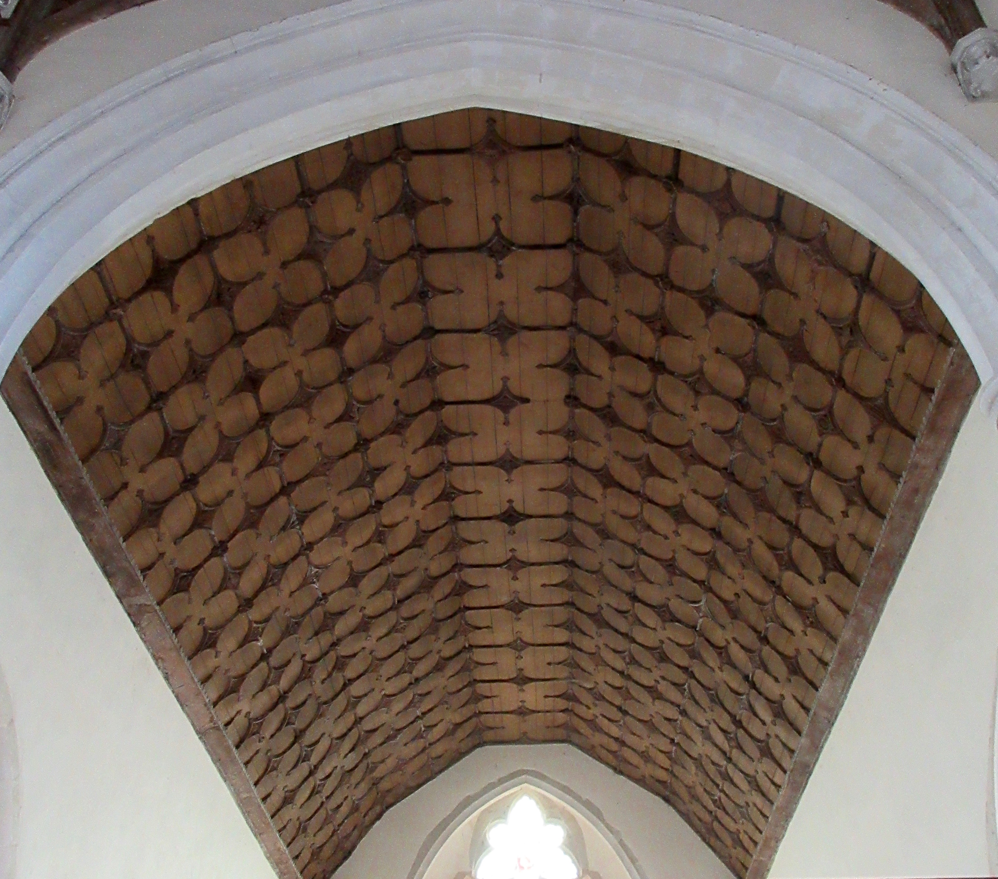The Chancel roof seen from the nave.
