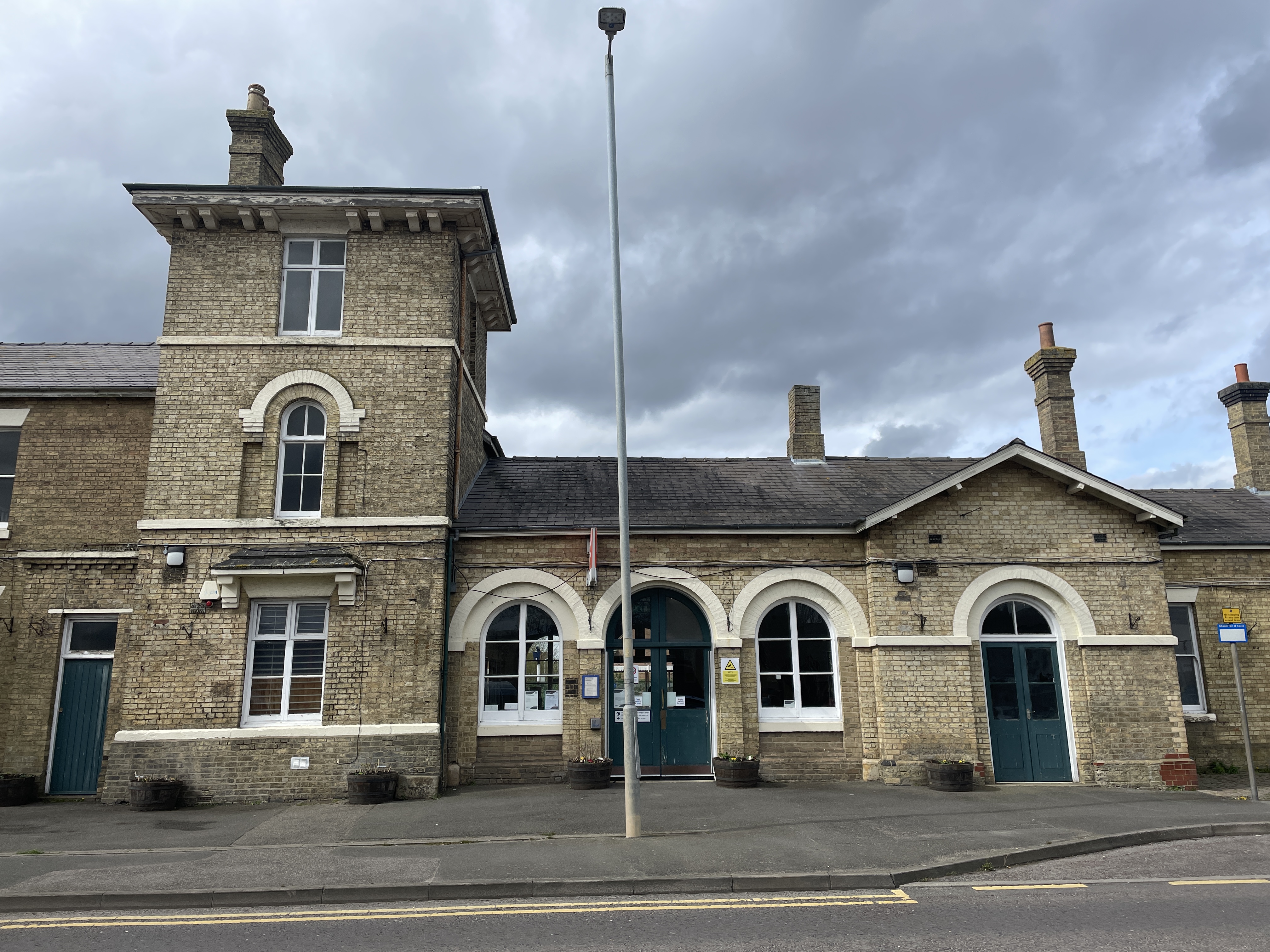 The entrance to a station