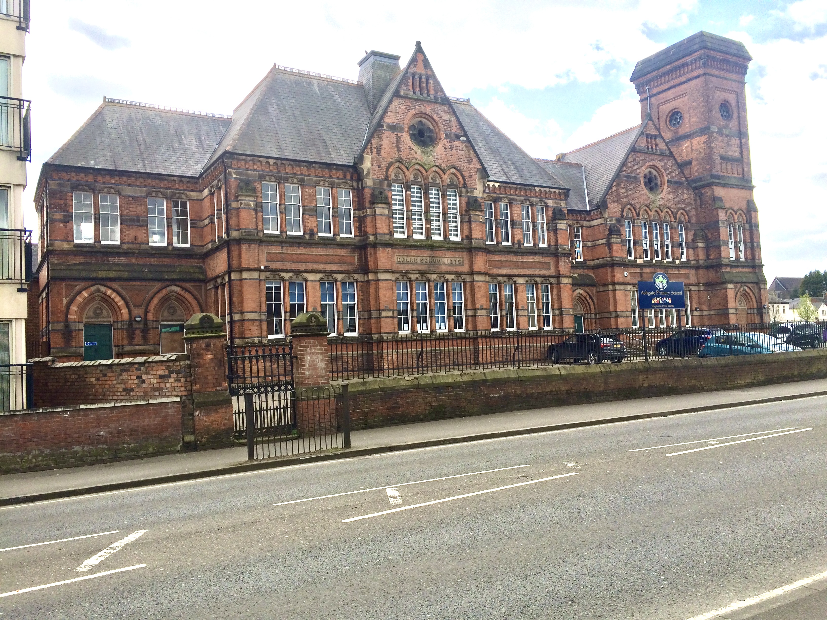 Ashgate School on Ashbourne Road, Derby. 3rd April 2020. 