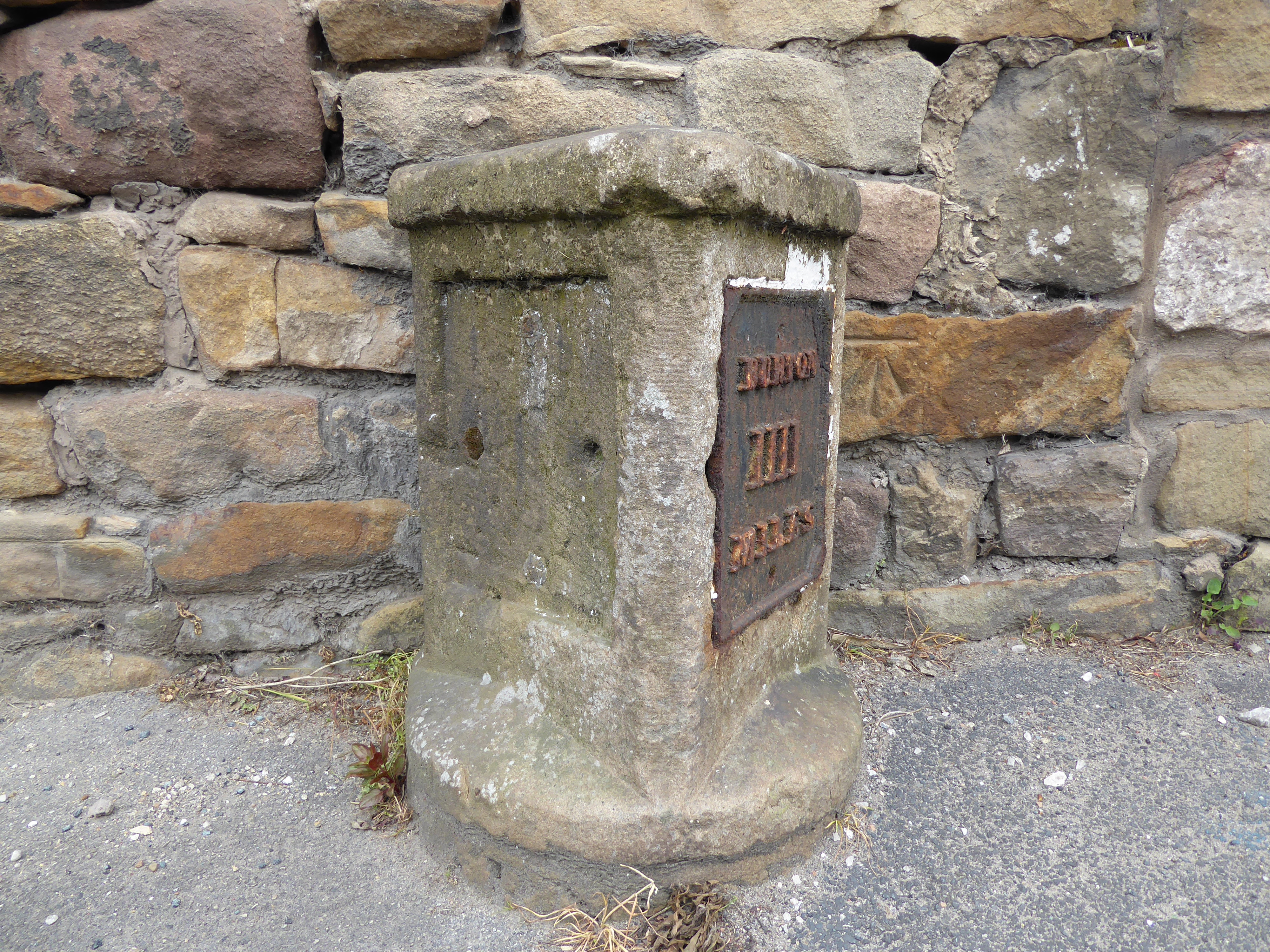 Milestone 150 Metres South of the Junction with Alexandra Road at Ngr SD 495 701