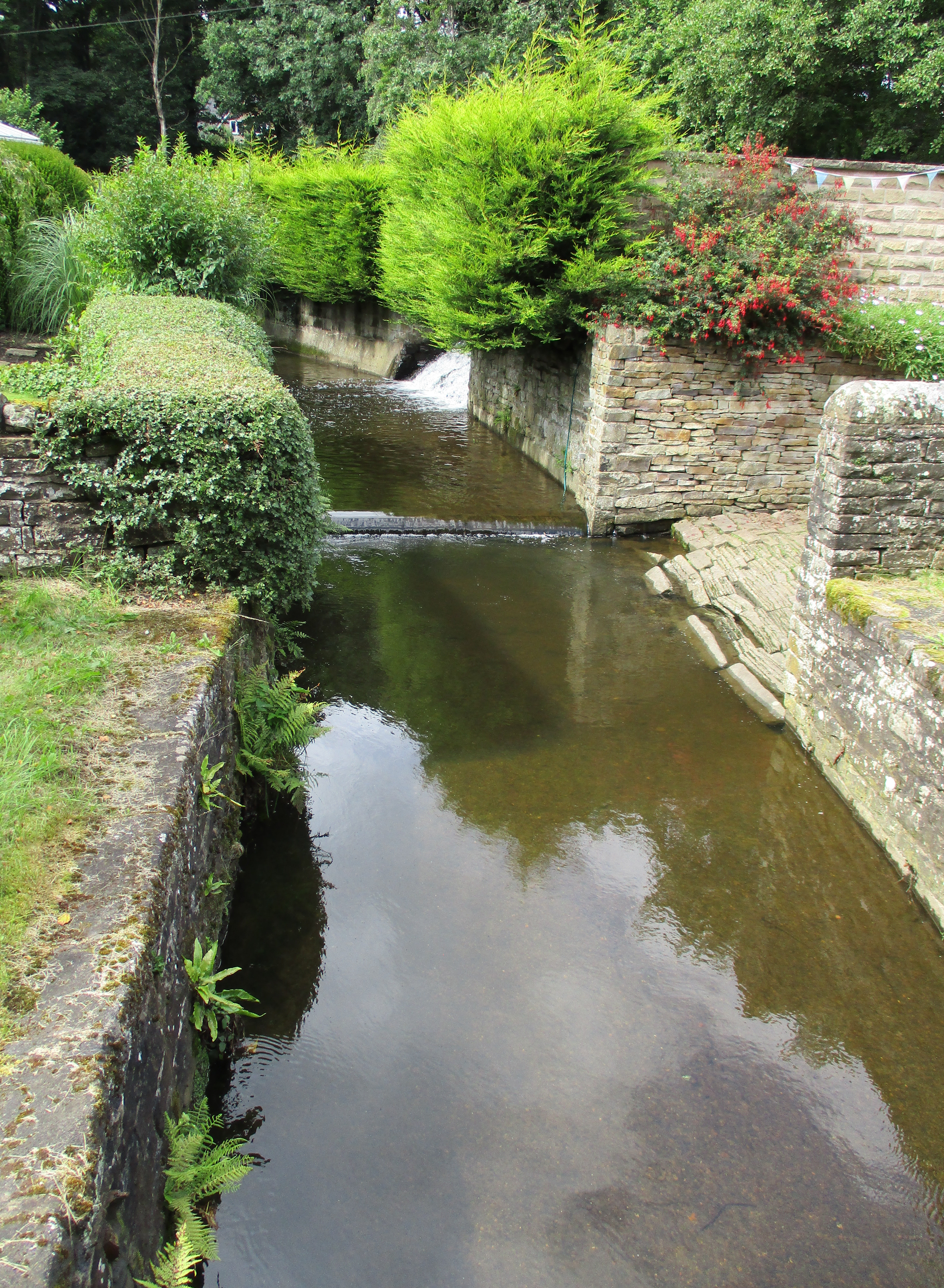 View of the stream with the sheepwash to the right
