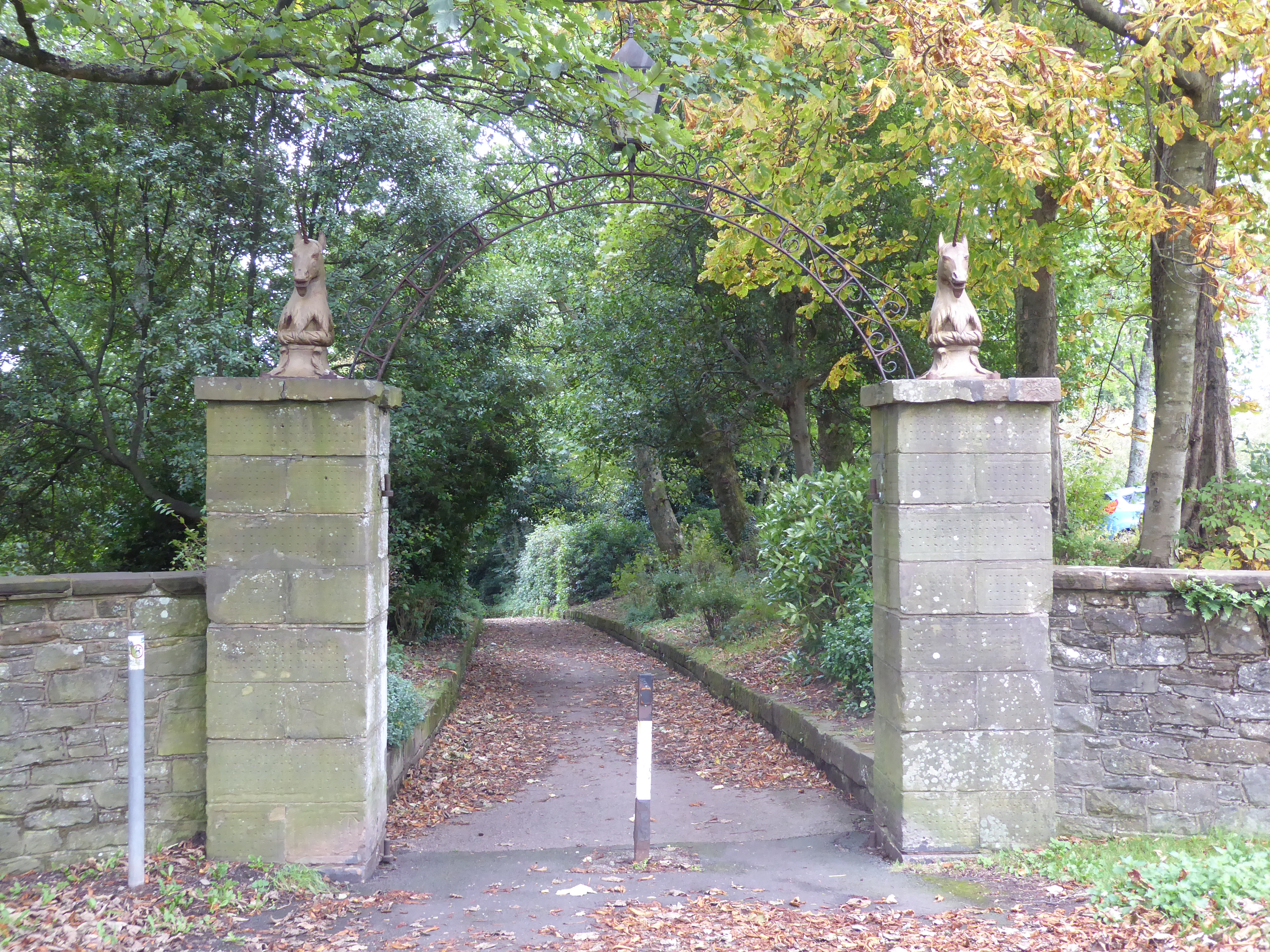 Gatepiers South East of Workington Hall, Workington