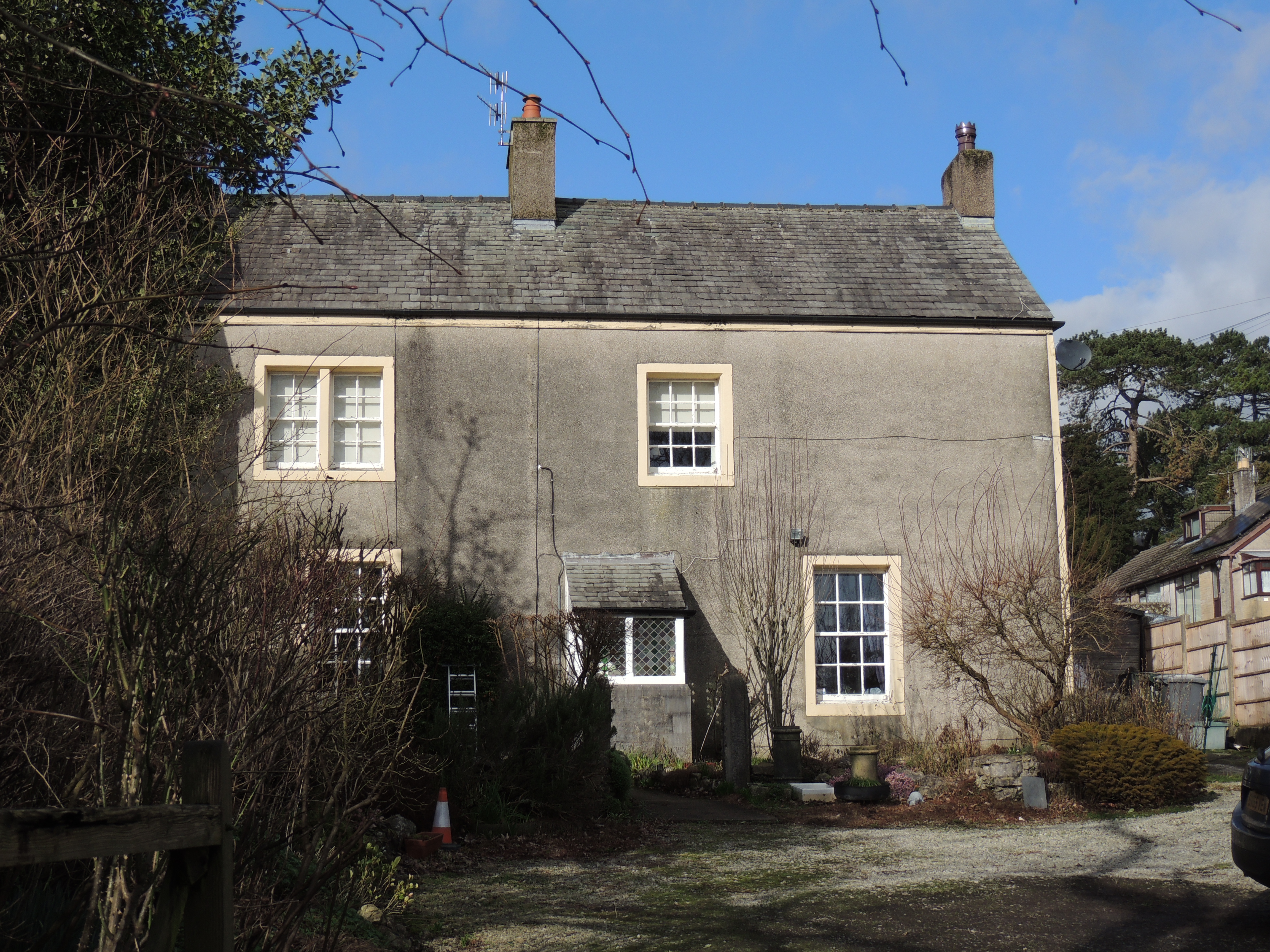 Warton Hall Farmhouse. House, possibly late 18th century. 