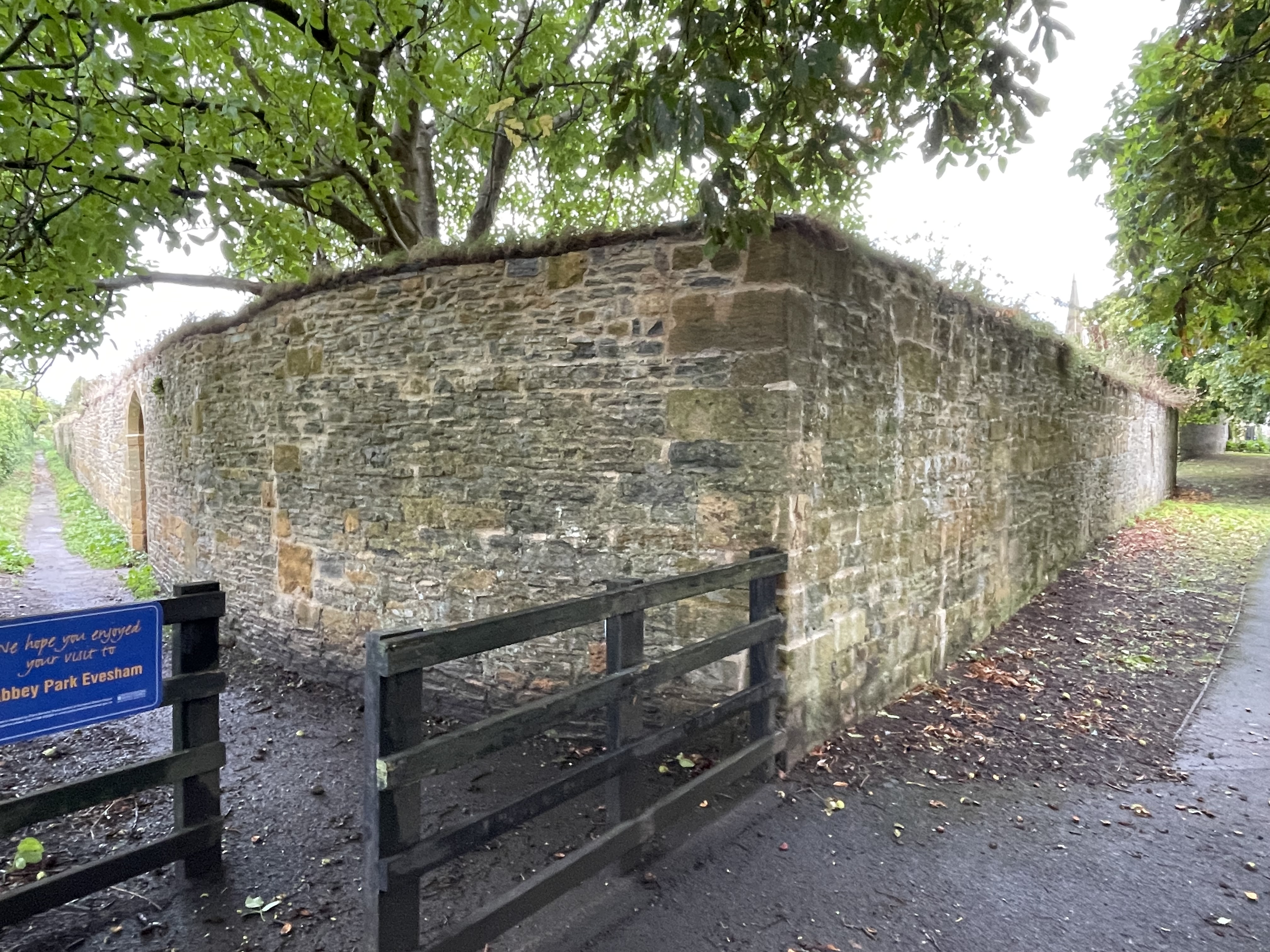 View of wall corner from south east.