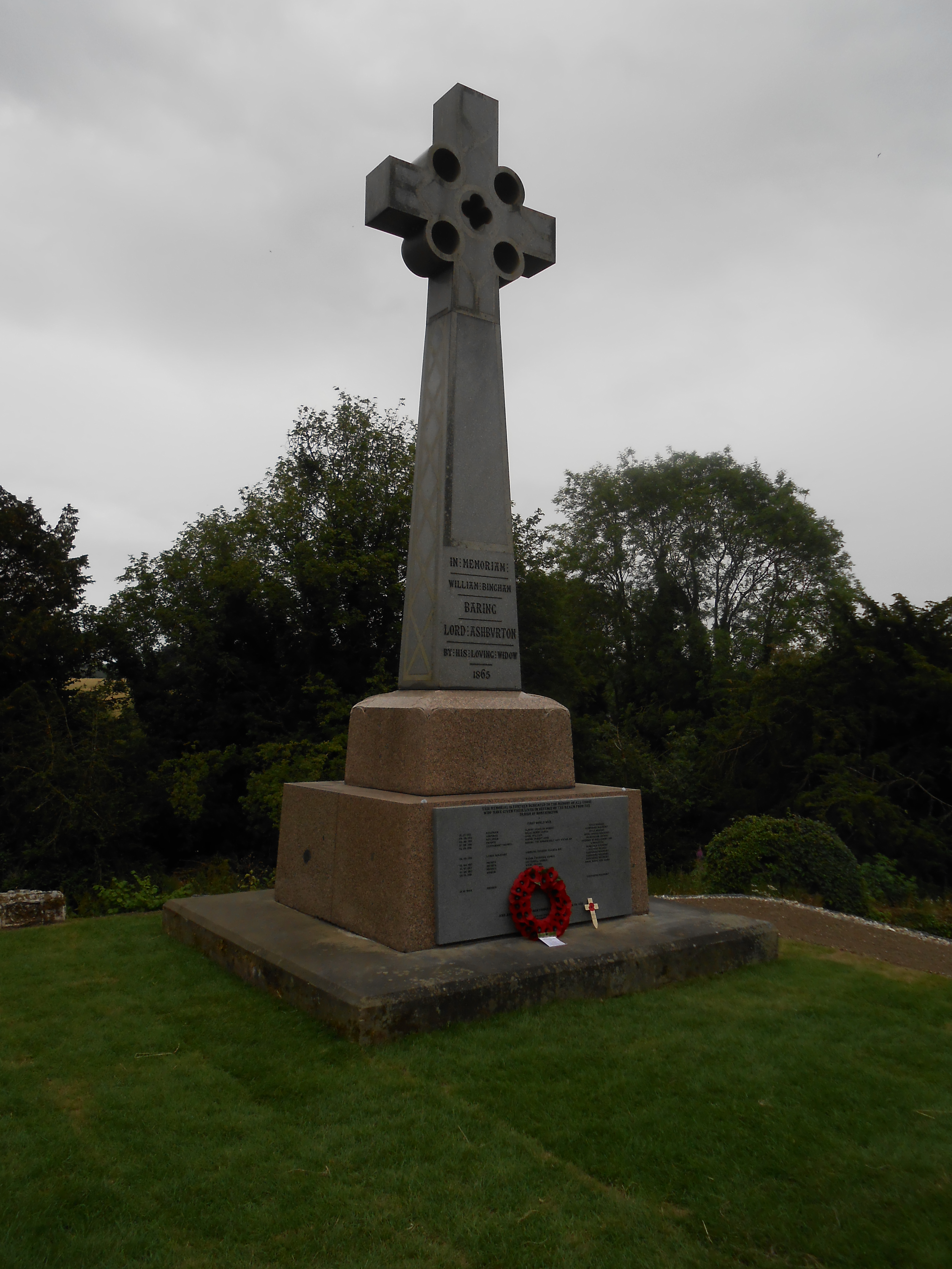 Memorial to the Second Lord Ashburton and also the War Memorial for the Parish of Northington