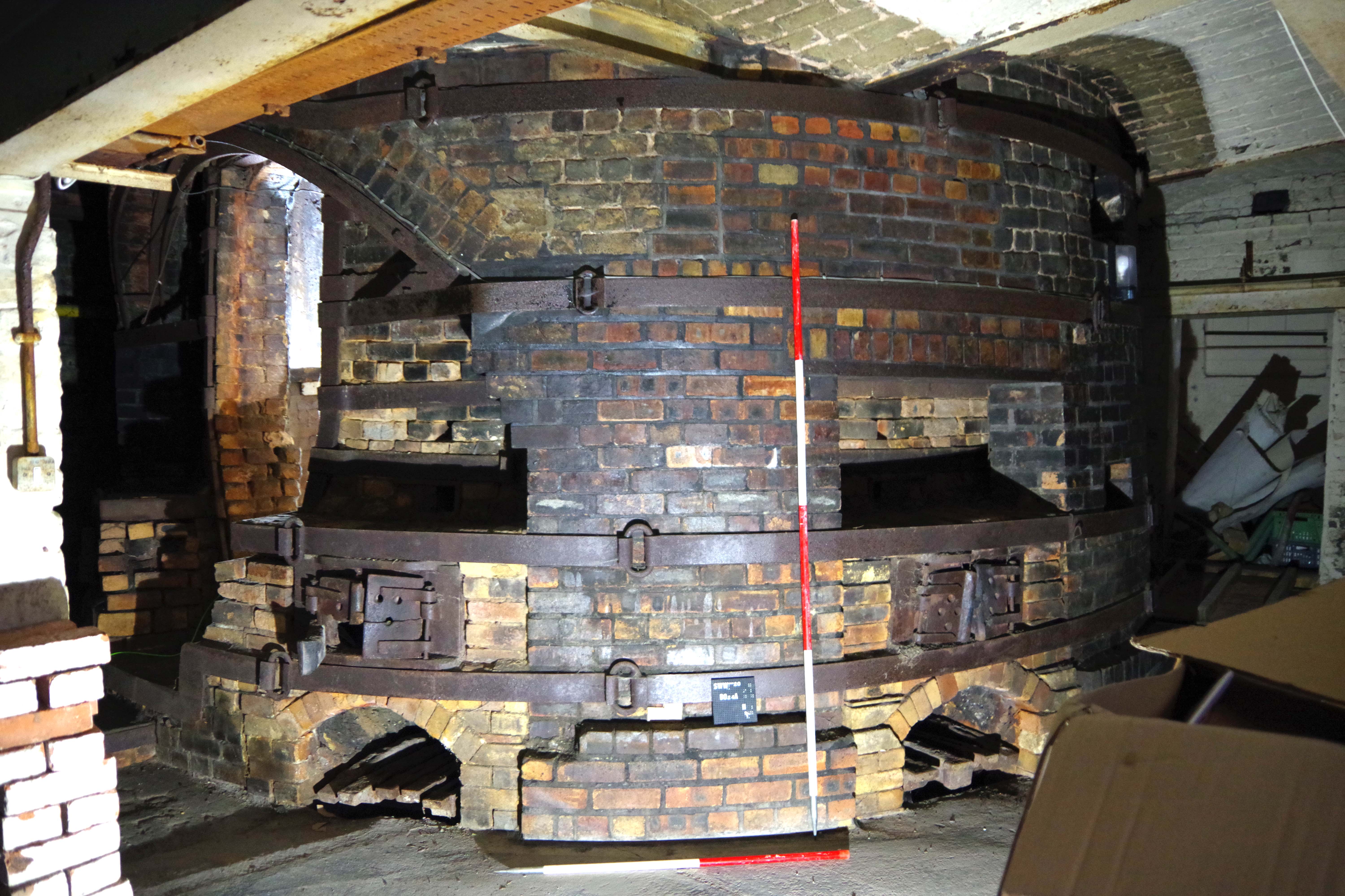 Brick build, up-draught bottle oven within the Sutherland Works
