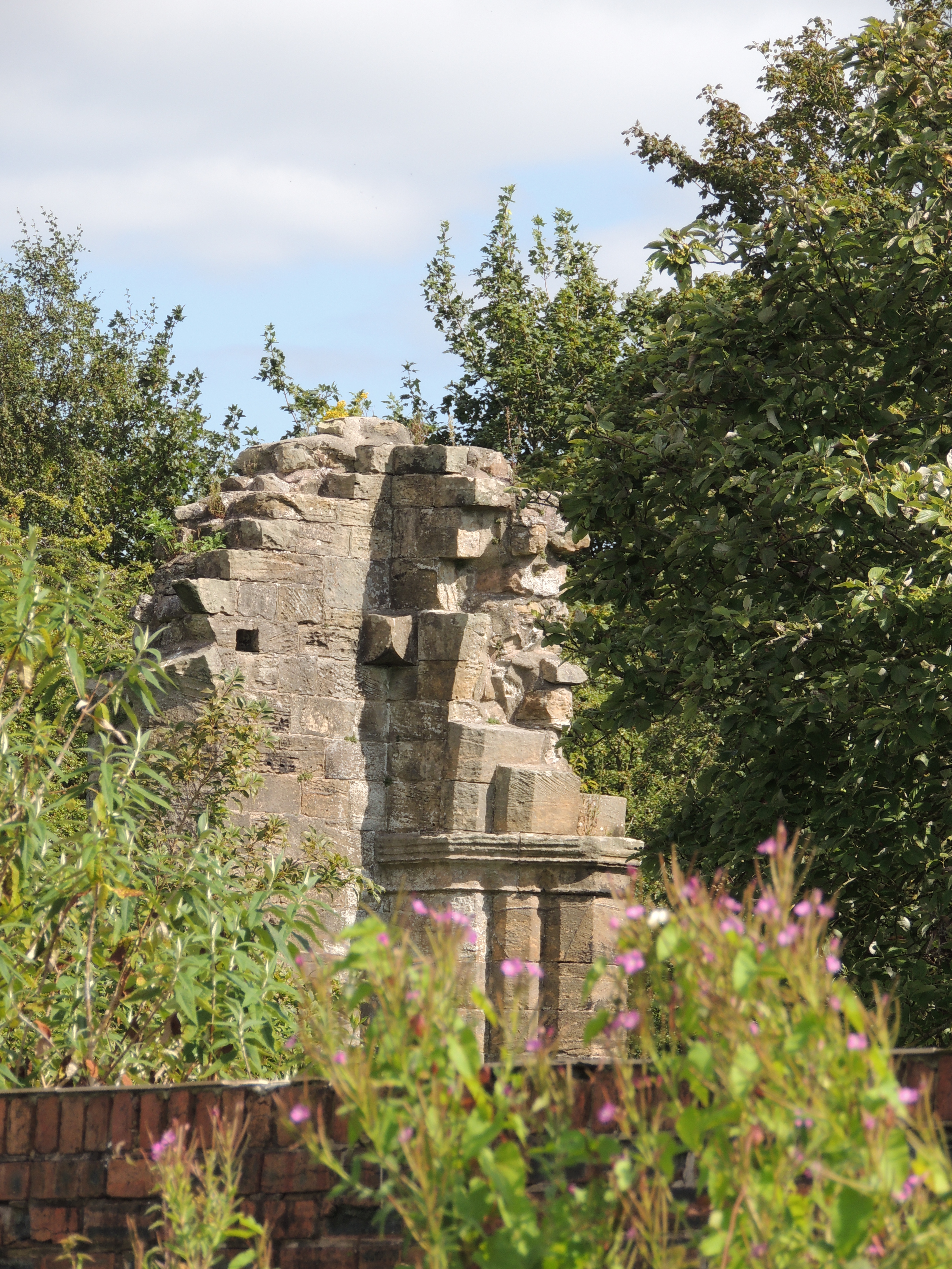Remains of Burscough Priory. The remains of Augustinian priory founded in the late 12th century.