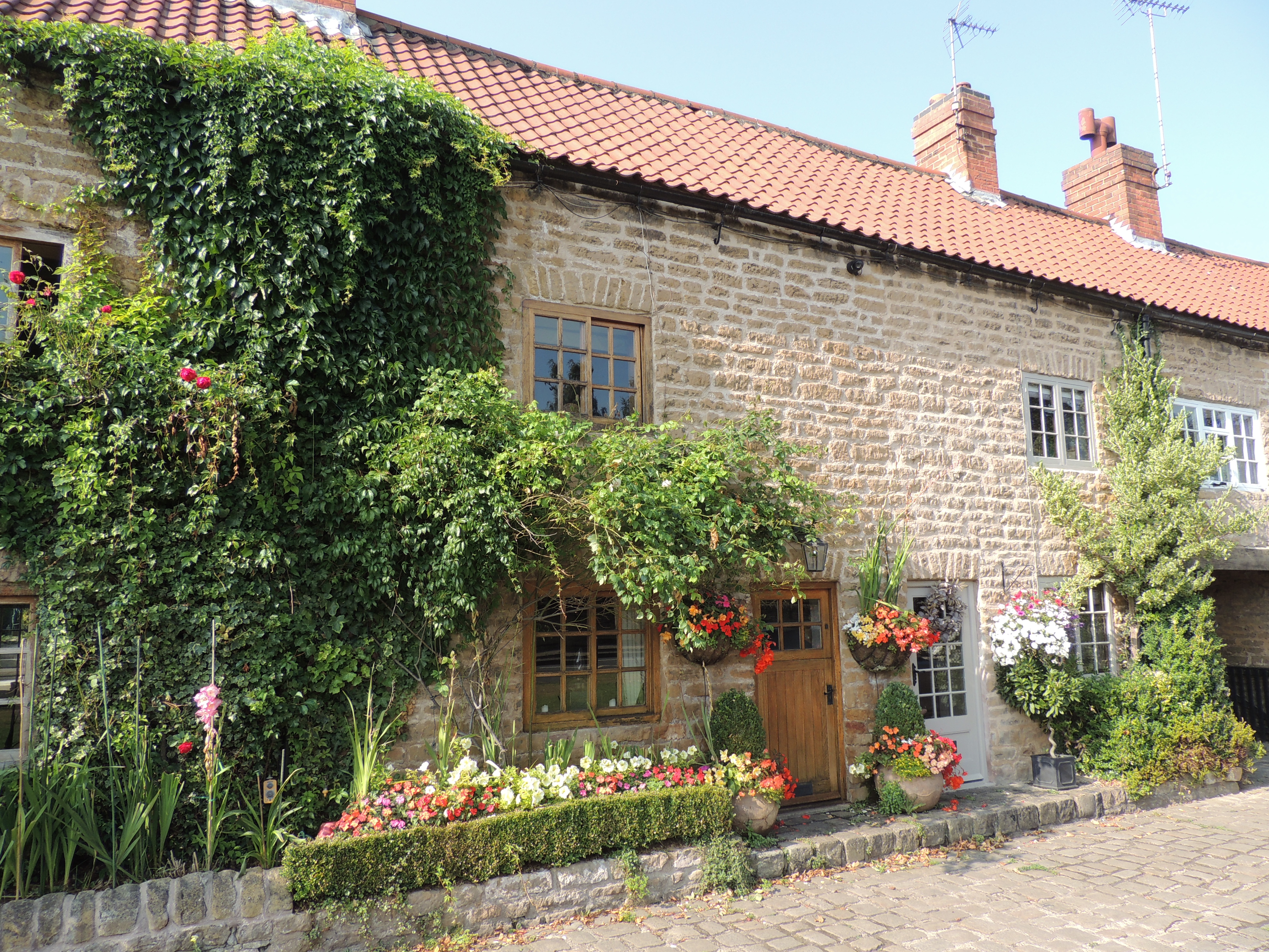 Numbers 13, 14, 15, 16, 17, 18 & 19 Linby Main Street (north side). Group of 7 cottages from the late 18th century. 