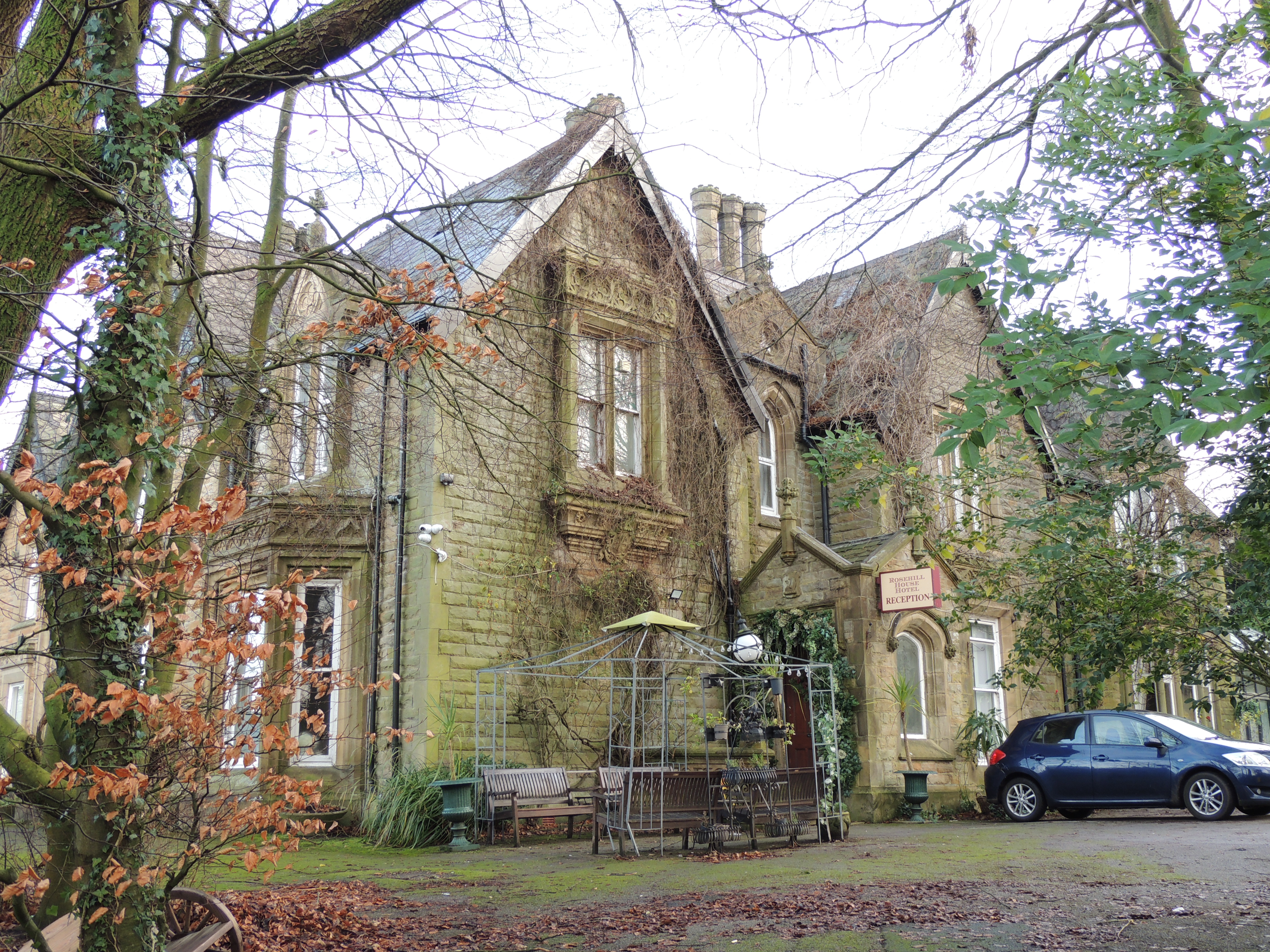 Rosehill House Hotel in Burnley. A former cotton manufacturer's villa that is said to be be built in 1856, now a hotel. 
