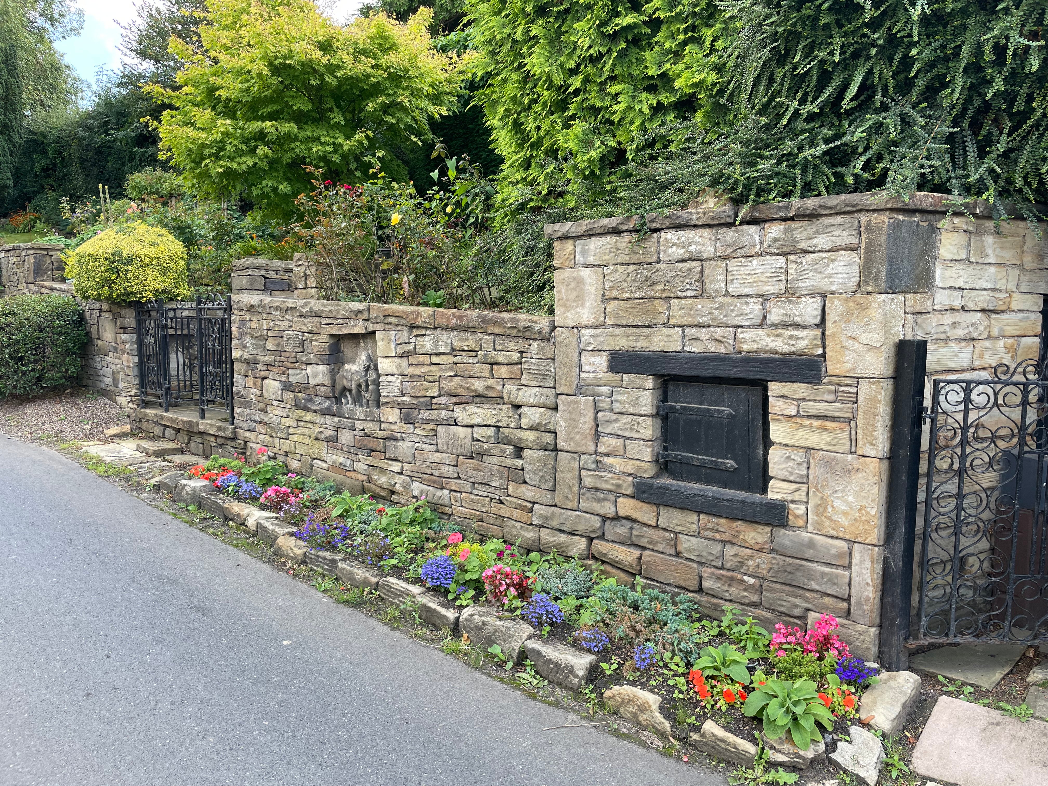 View of wall from west end.