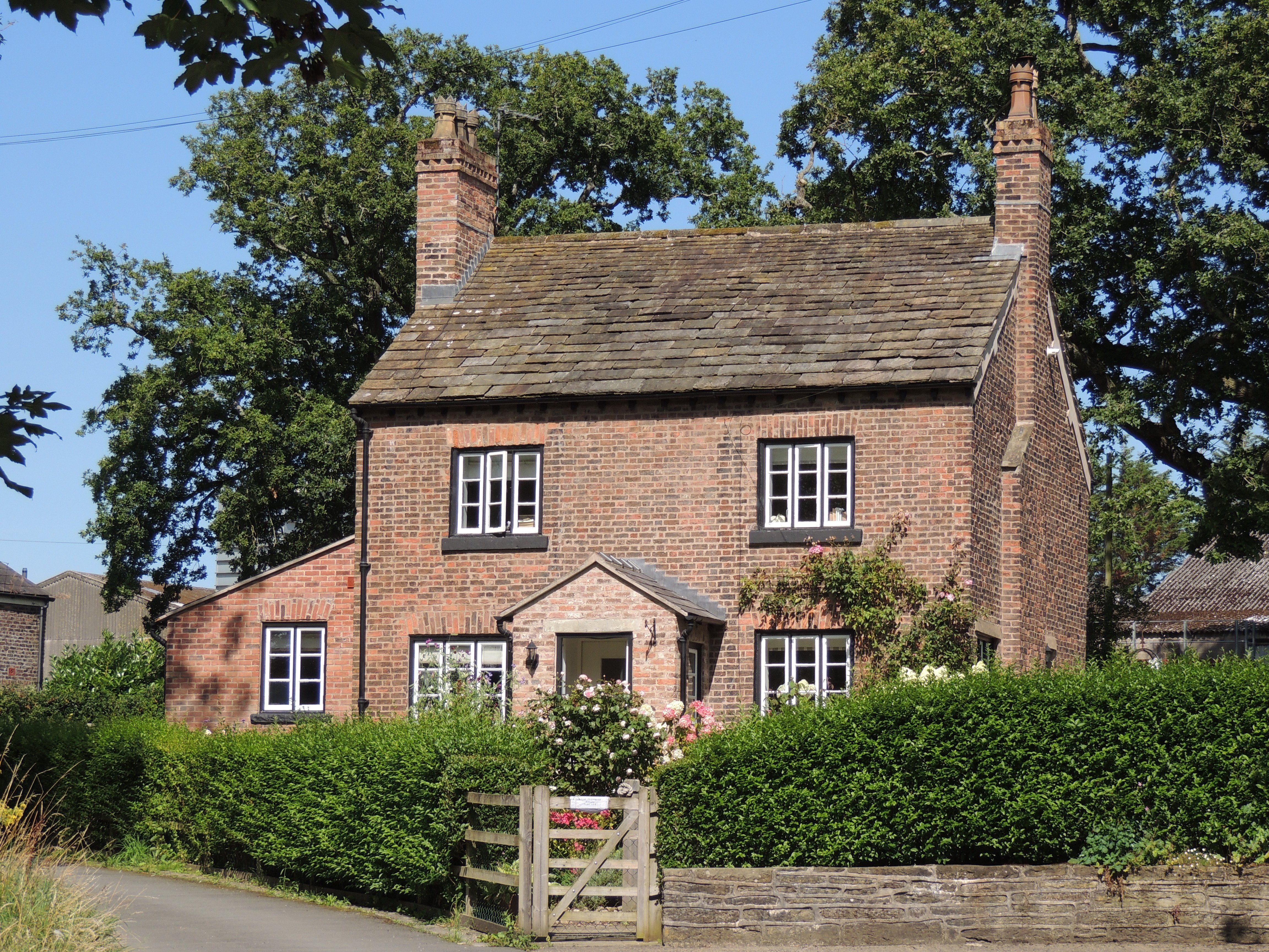 Robinson's Farmhouse, Cranes Lane, Lathom. Probably from late 18th century, but altered. 