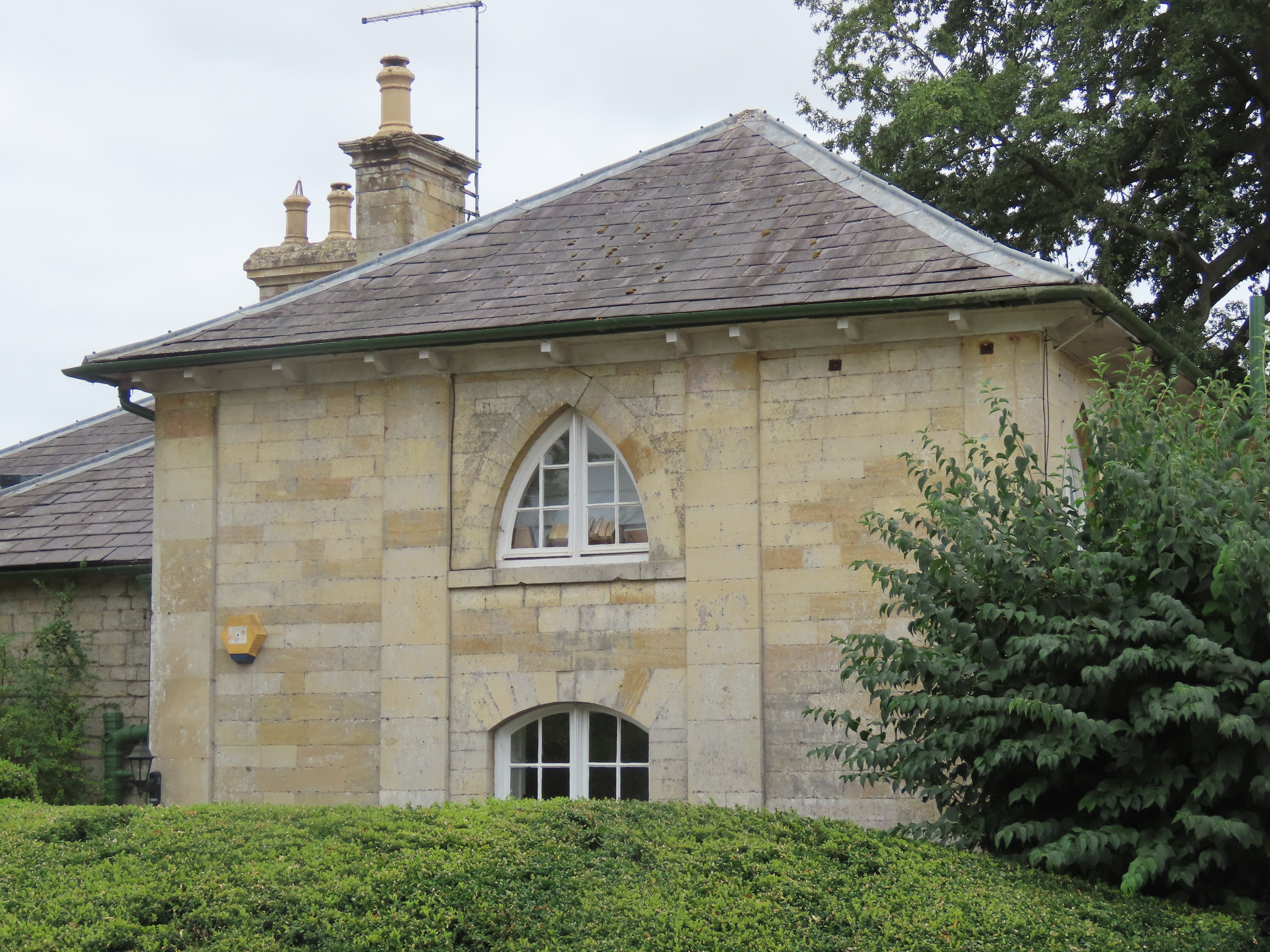 The South Lodge seen on the walk back to the Tea Room at Castle Ashby Gardens, August 2025.