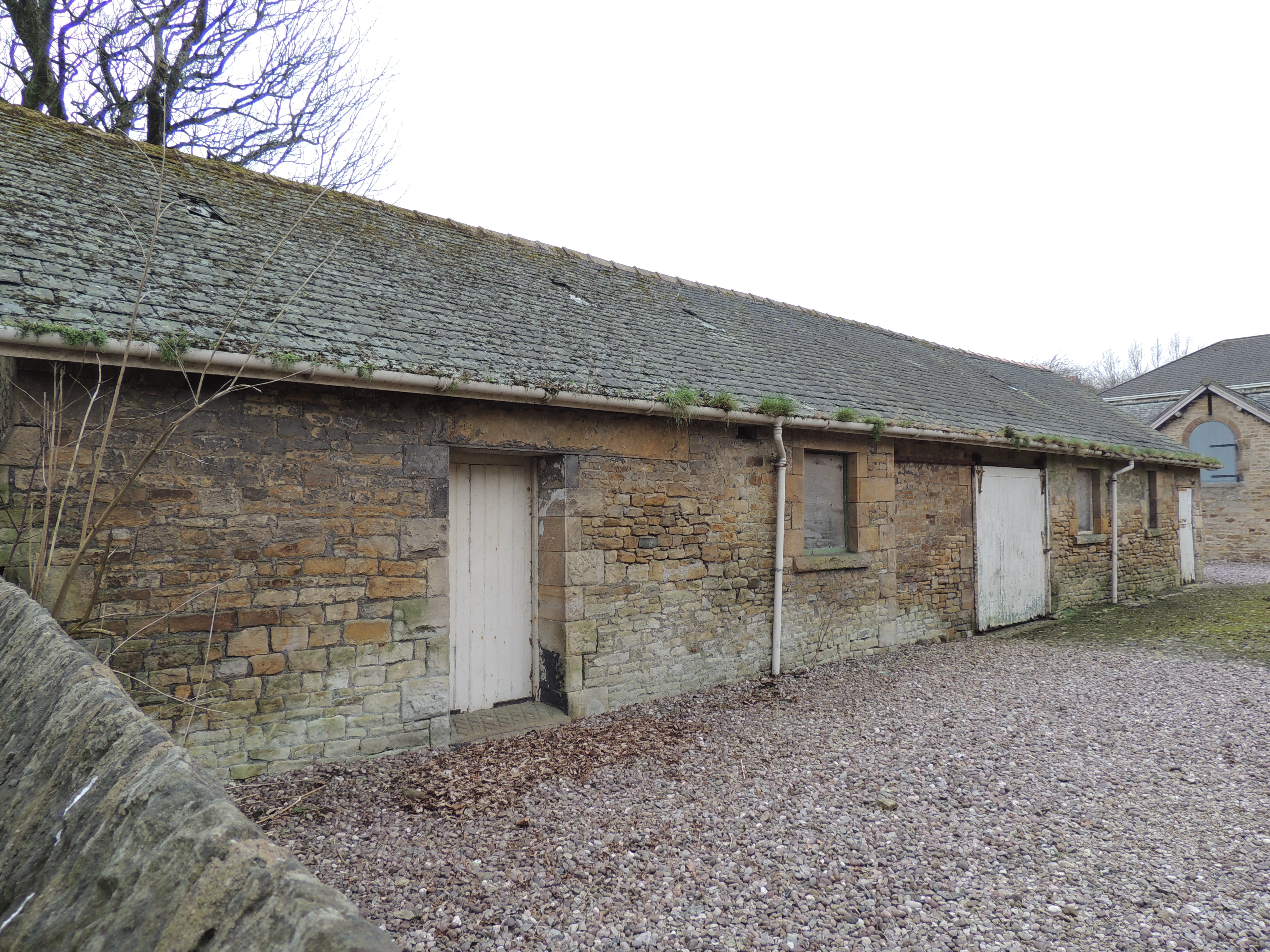 Farm buildings. Southern range of buildings, Royal Albert Farm, Royal Albert Hospital. From the late 19th century. 