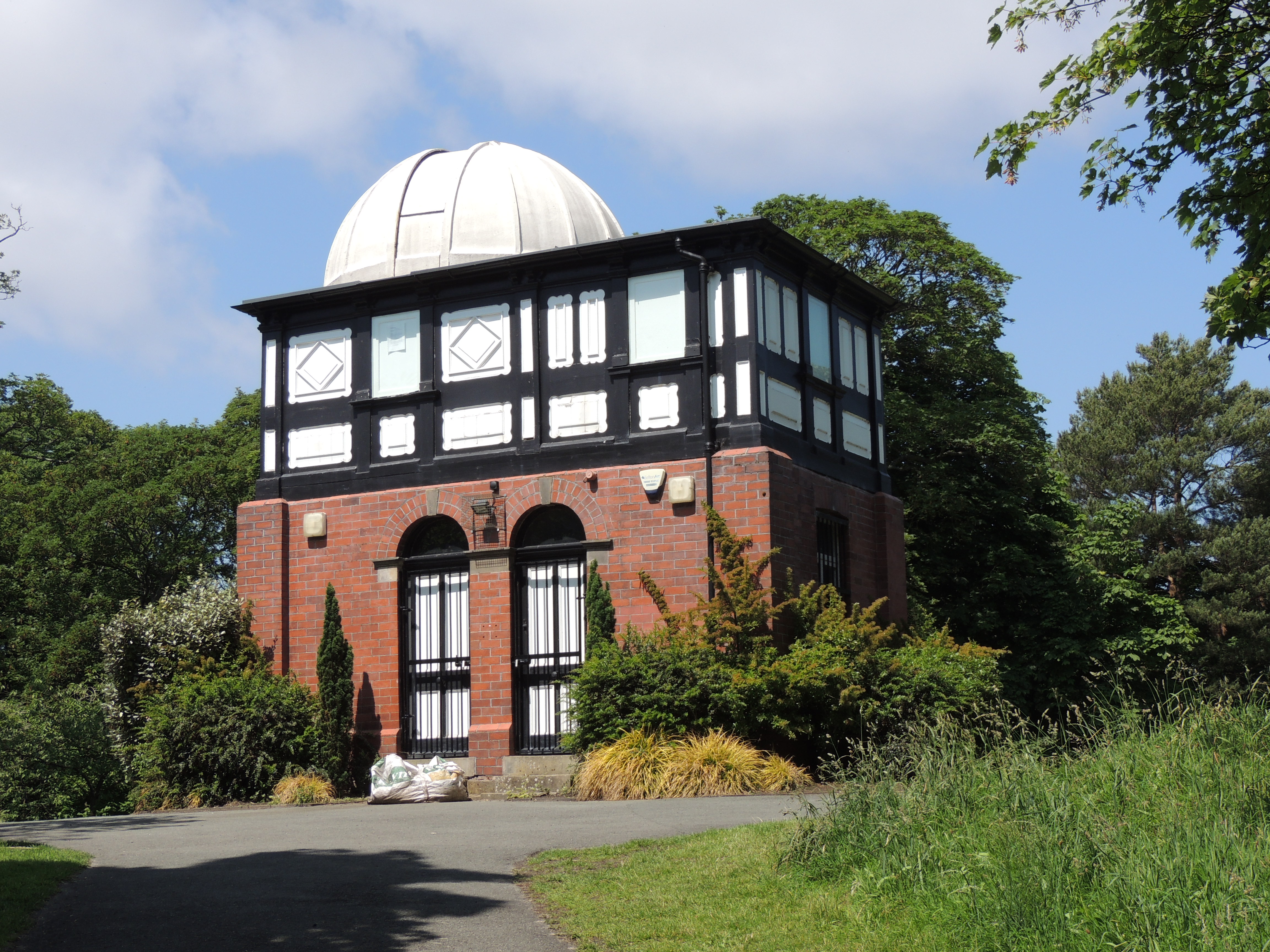 The Astronomical Observatory in Hesketh Park in Southport. An observatory built in 1877, with a telescope dated 1869.