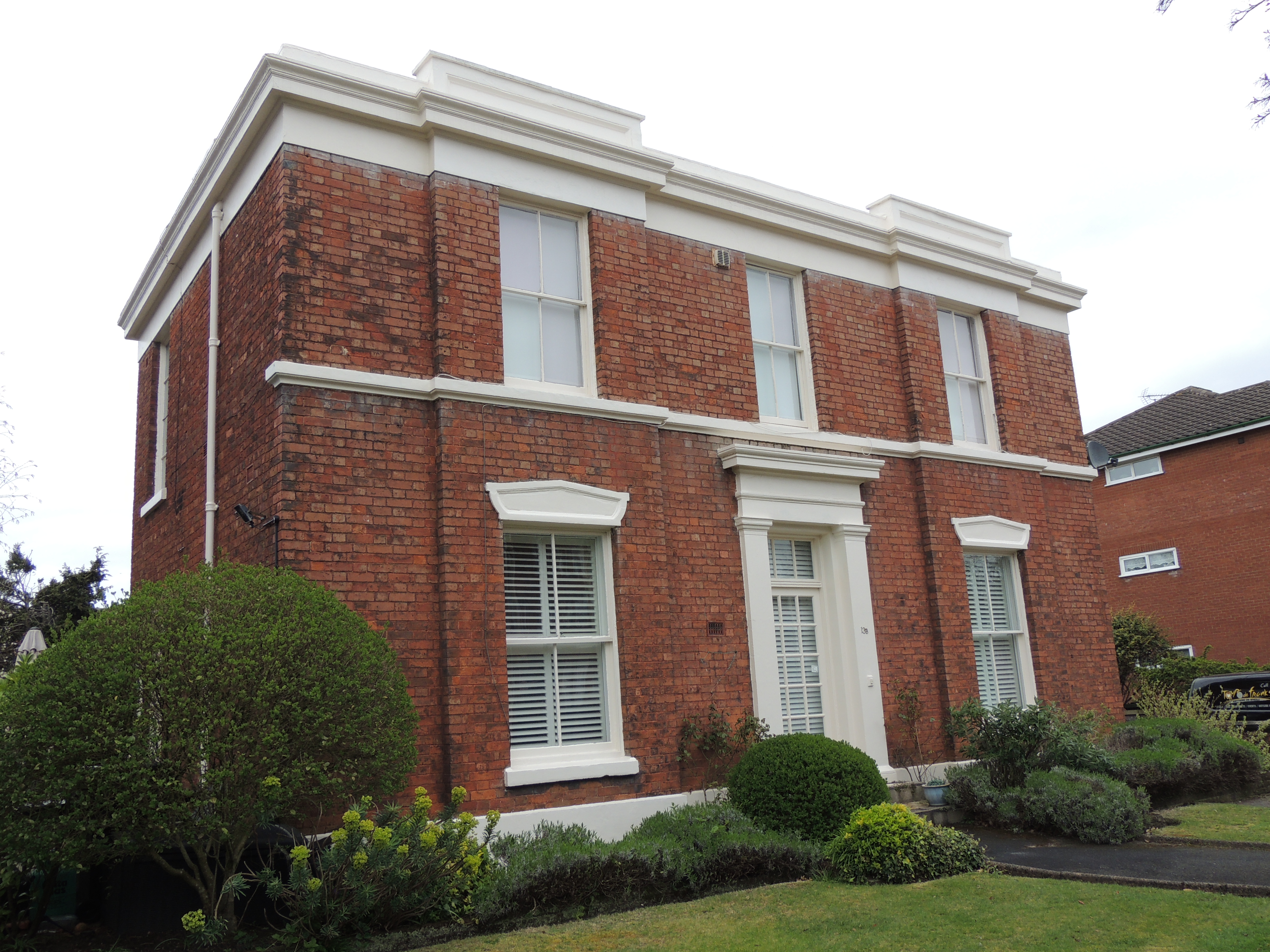 Number 13, Lord Street West, Southport. A house, probably from the mid 19th century, altered. Now subdivided into flats.
