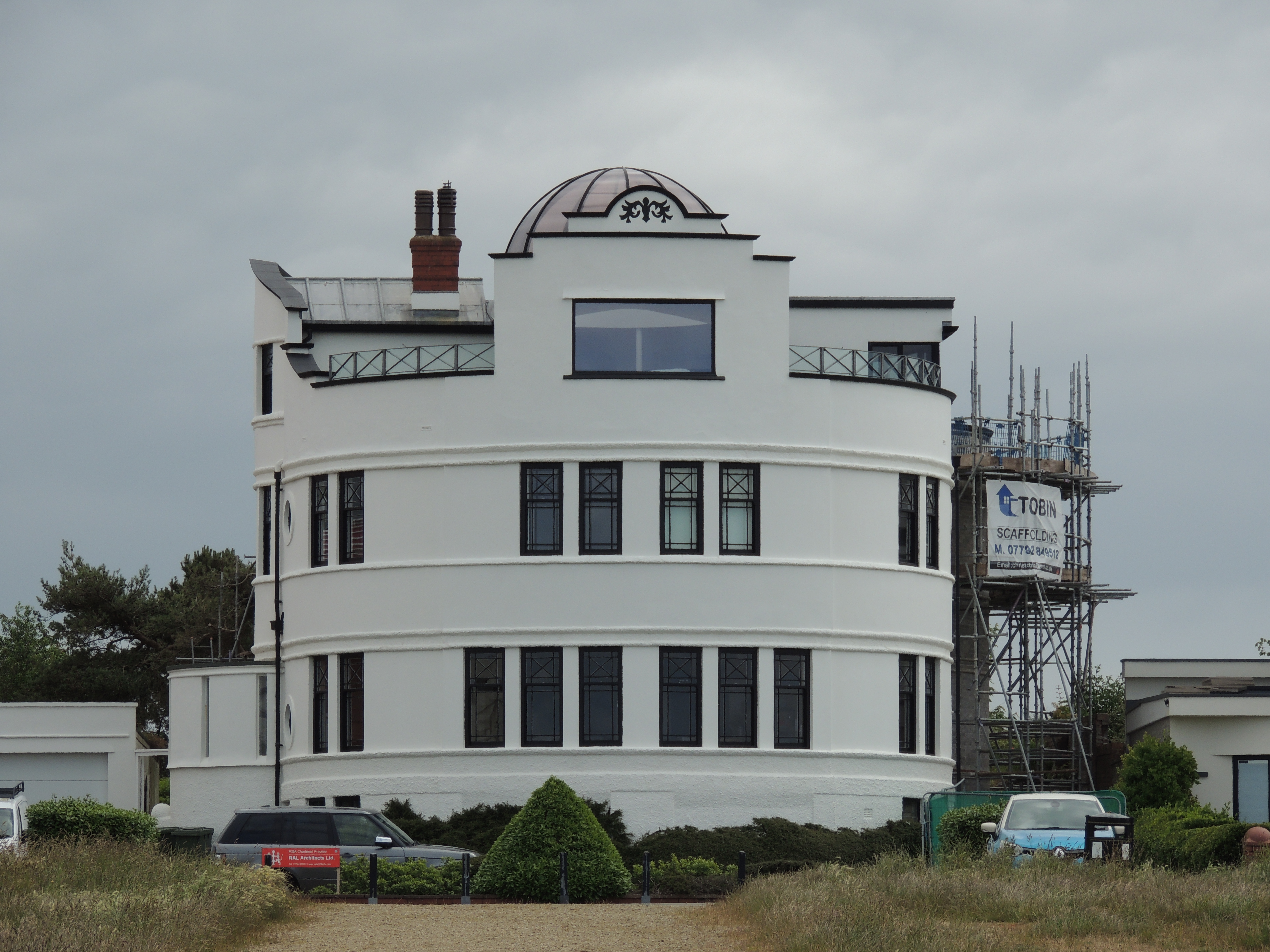 The Round House. Built in 1924-5, by Luke Highton of Southport, as a residence with an attic observatory.