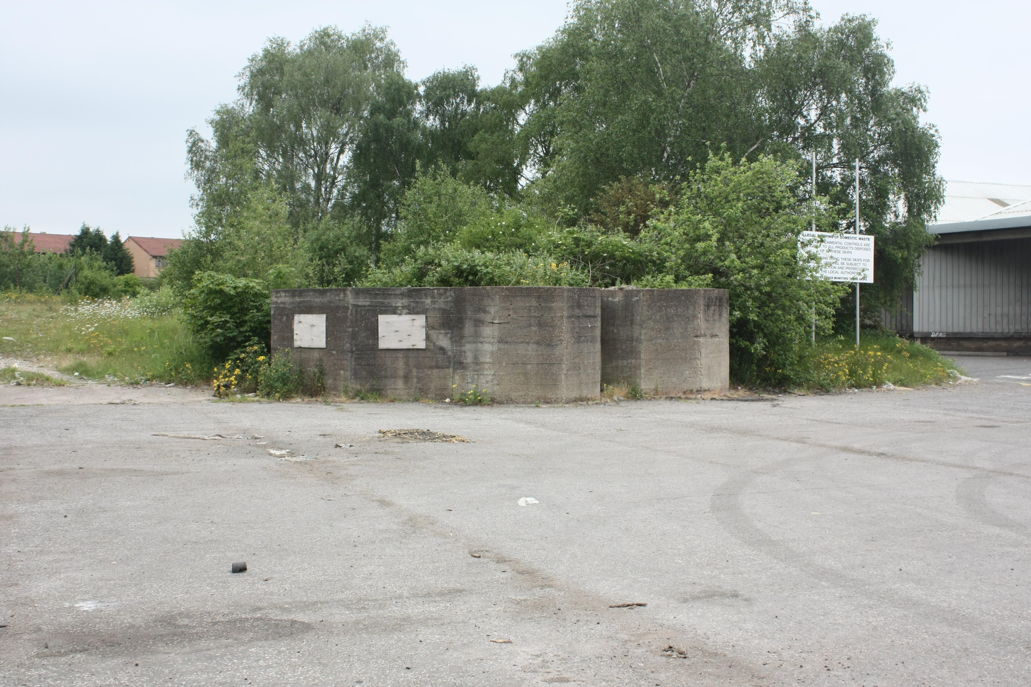 Anti Aircraft variant pillbox at former Sinfin ordnance depot - General View 