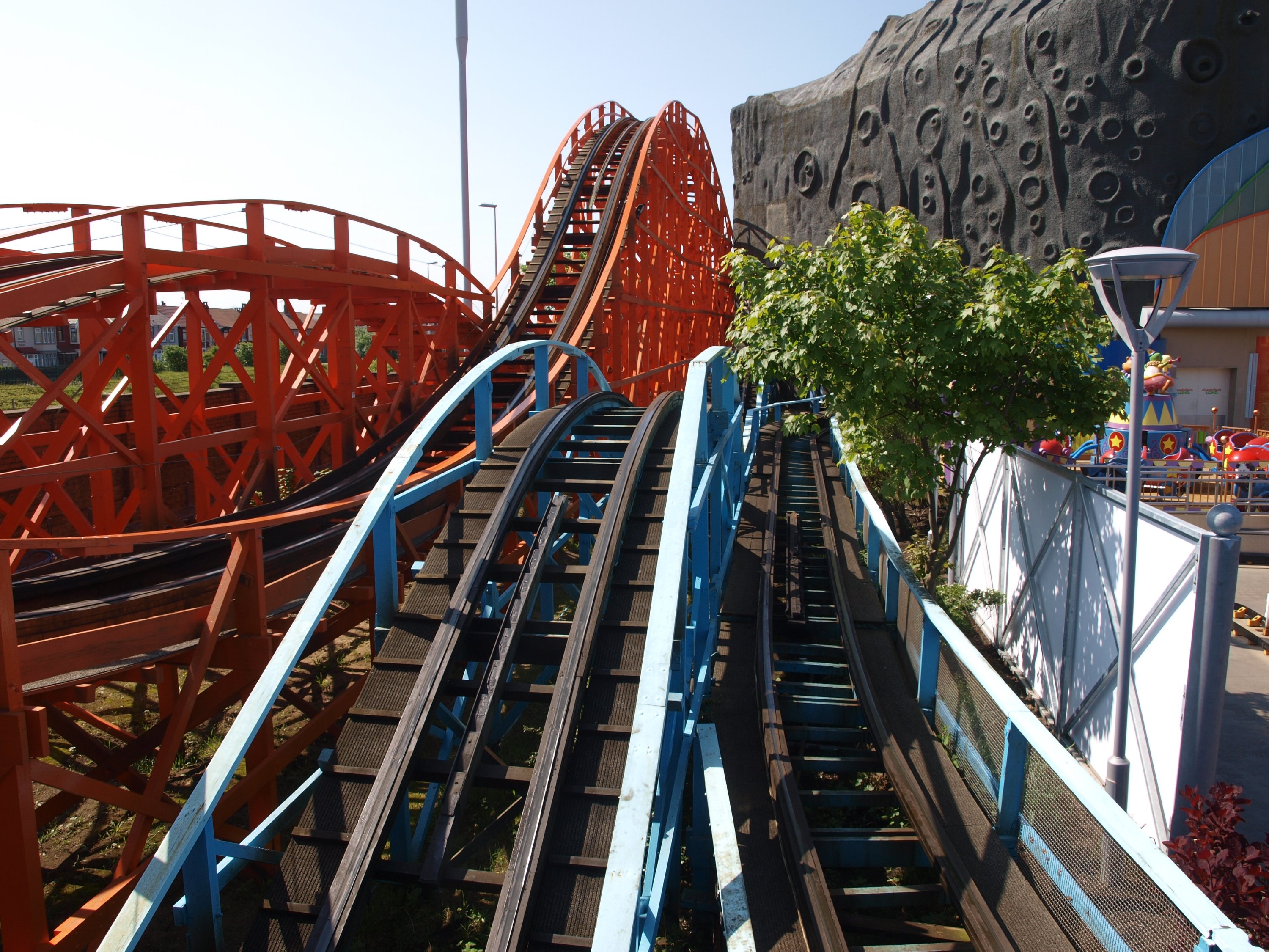 Blue Flyer rollercoaster originally the Zipper Dipper Non Civil