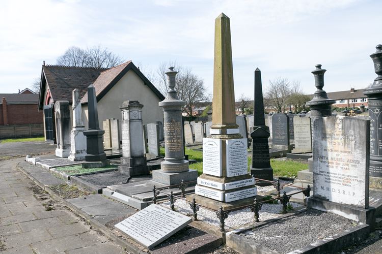 War Memorial Obelisk and Tablet in Urmston Jewish Cemetery, Non Civil ...