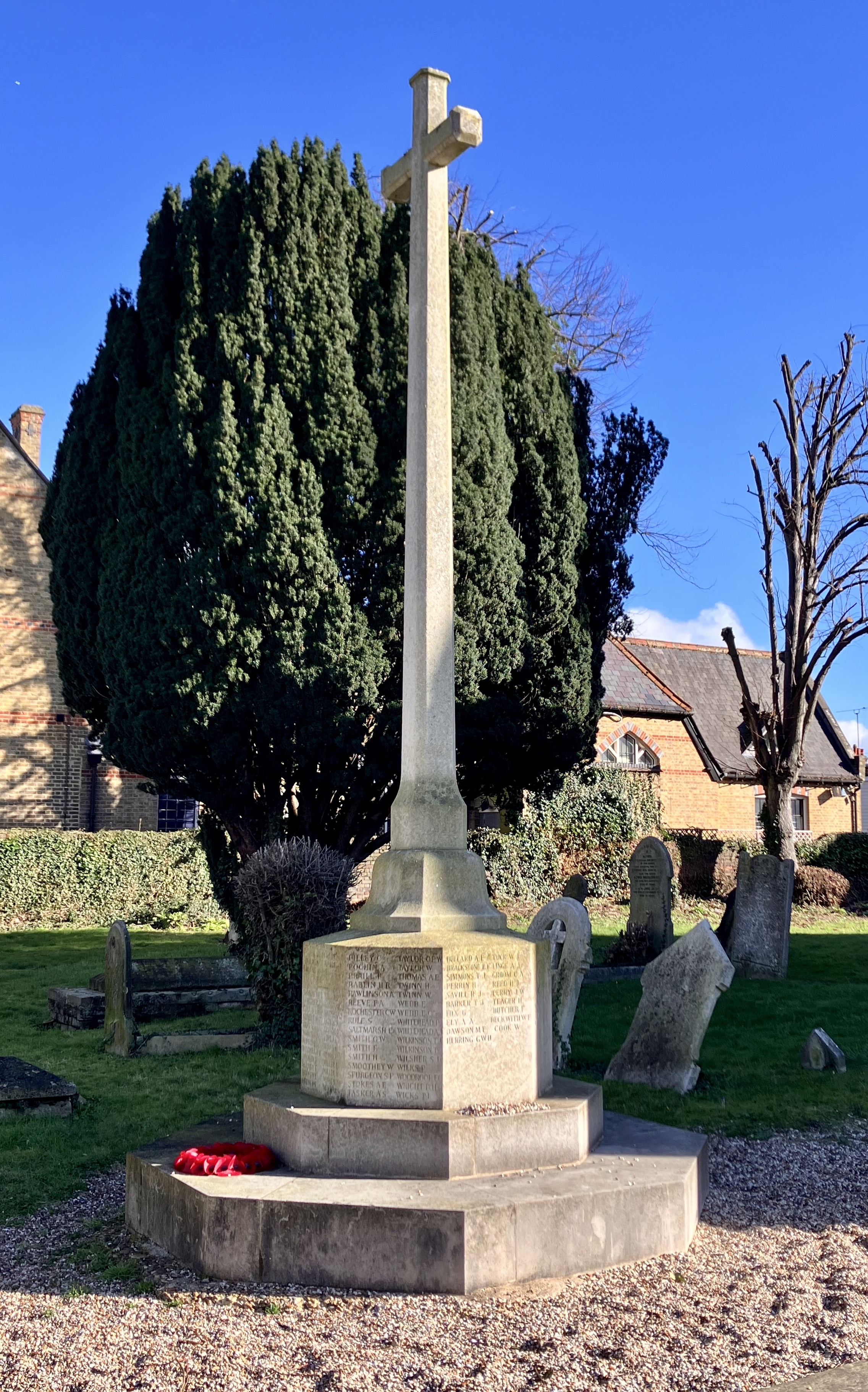 Looking in a north-easterly direction towards the War Memorial