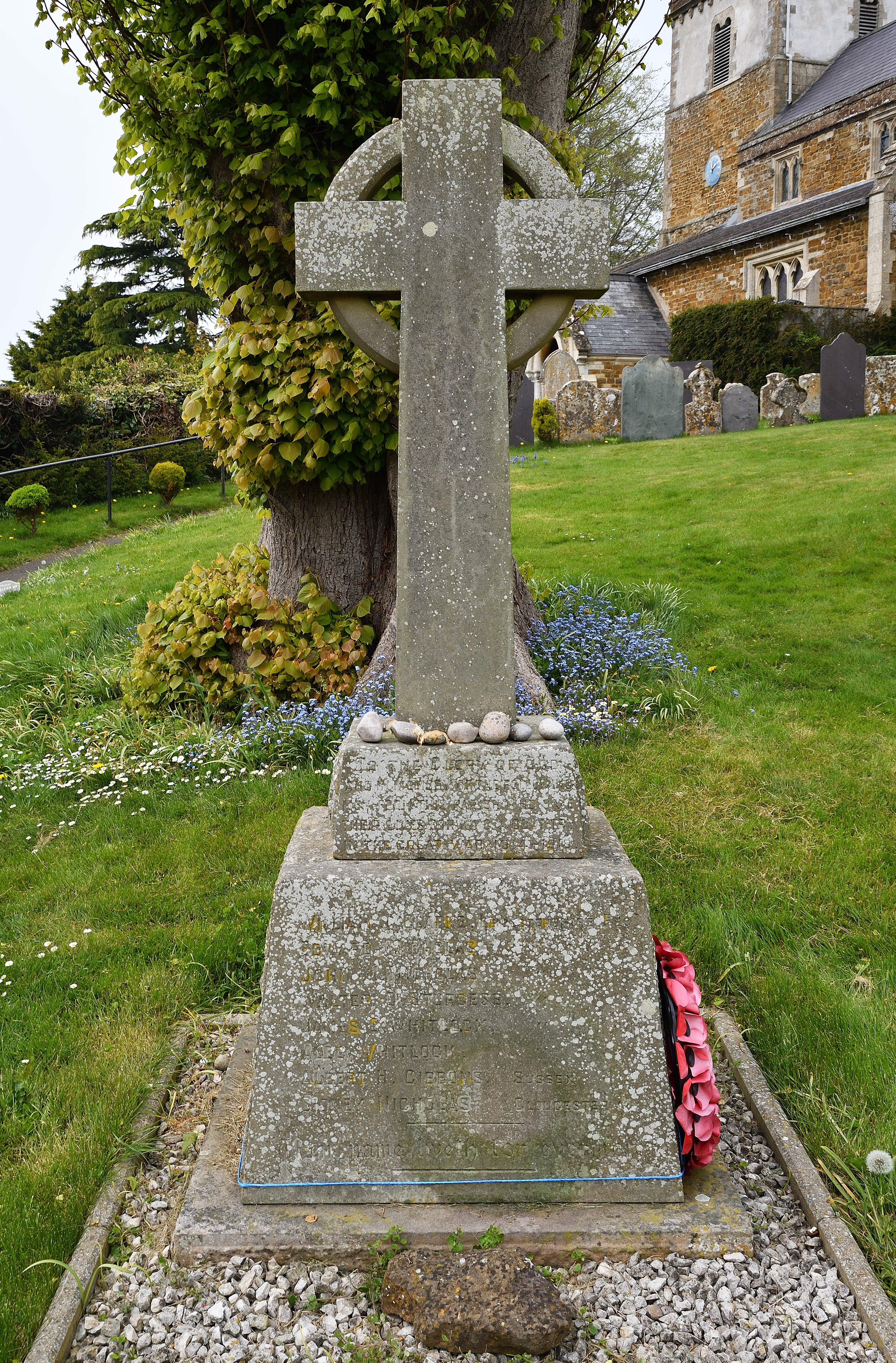 Tugby and Keythorpe War Memorial cross - April 2025