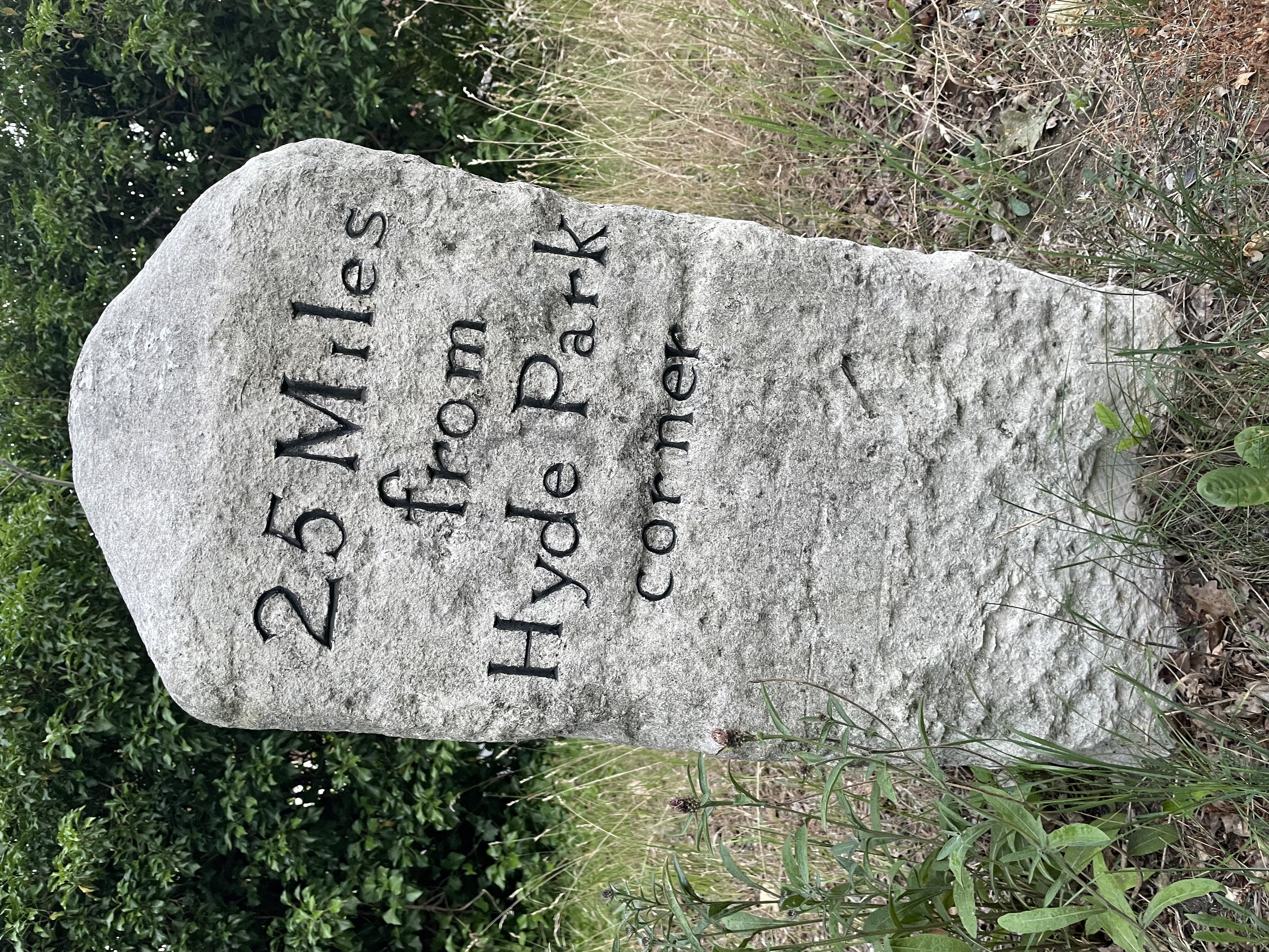 Face-on view showing inscription.
