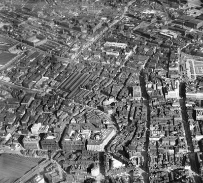 Shude Hill and environs, Manchester, 1937