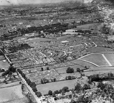 Housing estate at Handbridge, Chester, 1938. This image has been produced from a damaged negative.