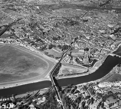Chester Castle and the city centre, Chester, 1948