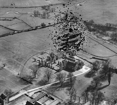 The remains of the Priory, Castle Acre, 1948. This image has been produced from a damaged negative.