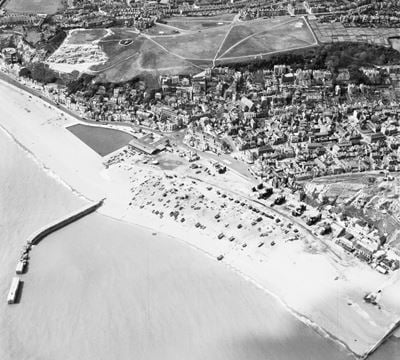 Old Town and the harbour, Hastings, 1949