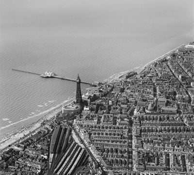 Central Station, Blackpool Tower and the Winter Gardens, Blackpool, 1949