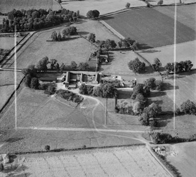 Panfield Hall, Panfield, 1950. This image was marked by Aerofilms Ltd for photo editing.