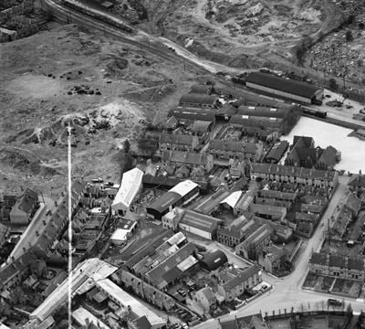 The Crown Engineering Works, Cradley Heath, 1952. This image was marked by Aerofilms Ltd for photo editing.
