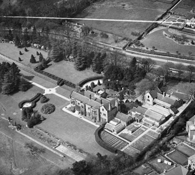 Whirlow Court, Whirlow, 1952. This image was marked by Aerofilms Ltd for photo editing.