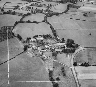 The hamlet, Standish, 1952. This image was marked by Aerofilms Ltd for photo editing.