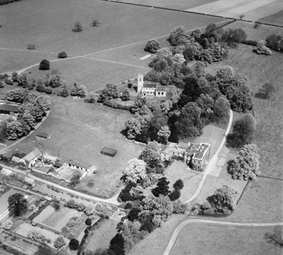 Loversall Hall and St Catherine's Church, Loversall, 1953
