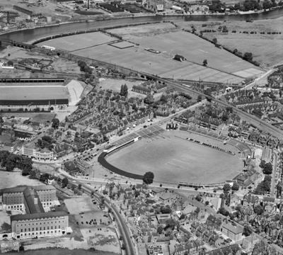 Trent Bridge Cricket Ground and environs, West Bridgford, 1953