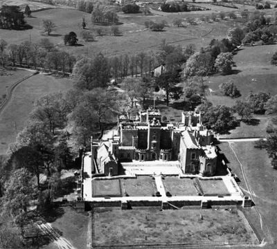 Powderham Castle, Powderham, 1948. This image has been produced from a print.