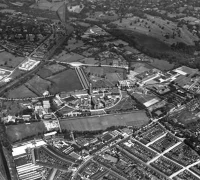 The University of Birmingham and environs, Edgbaston, 1948. This image has been produced from a print.